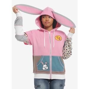 Official Borderlands Tiny Tina Cosplay Bunny Ear Women's Hoodie M, L